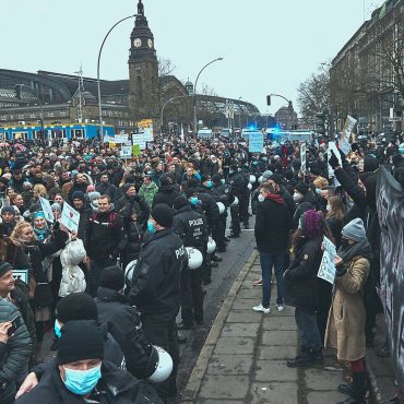 Wieder Demonstration gegen die Corona-Maßnahmen in Hamburg